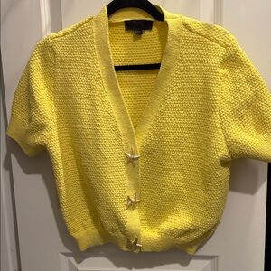 Zara Yellow Textured Blouse